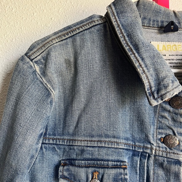Denim cargo jean jacket - Picture 2 of 4